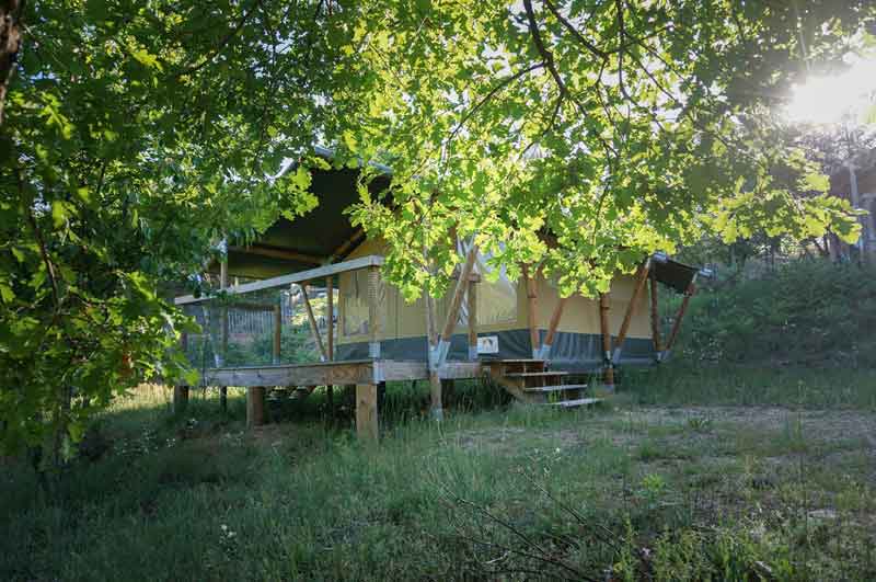 camping ecologique écologique cévennes cevennes tente lodge reversible